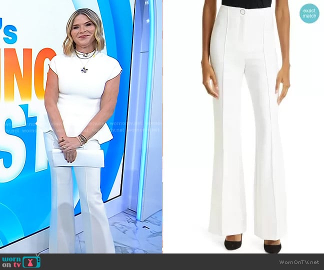 Veronica Beard Judy Flare Hem Pants worn by Jenna Bush Hager on Today