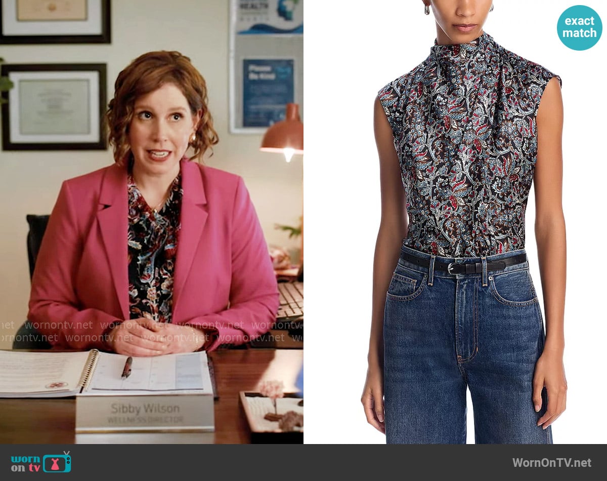 Veronica Beard Leilany Top worn by Sibby Wilson (Vanessa Bayer) on Scrubs