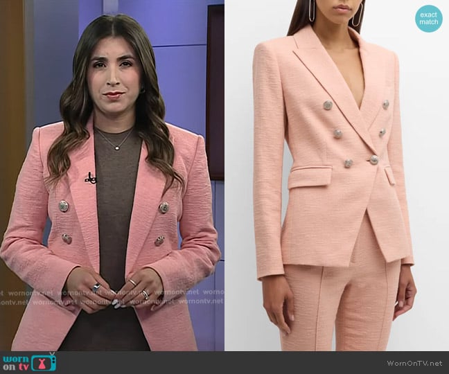 Veronica Beard Miller Dickey Jacket in Rosebloom Pink worn by Camila Bernal on Today