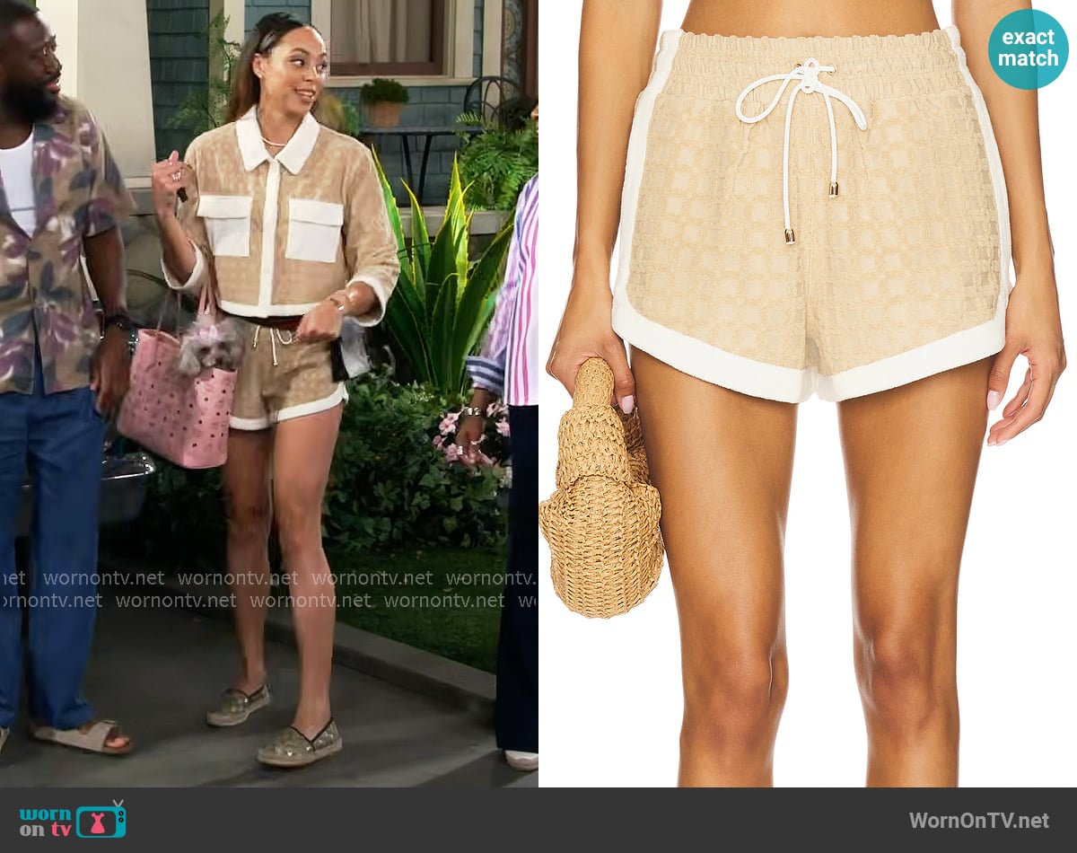 Veronica Beard Mulberry Short in Stone Khaki