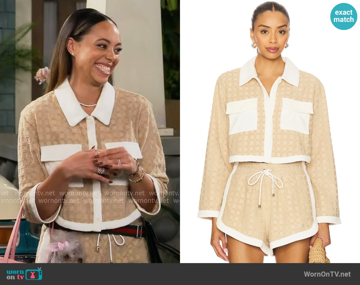 Veronica Beard Zariah Cardigan in Stone Khaki