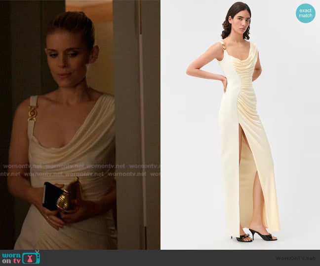 Versace Viscose Liquid Jersey Draped Gown worn by Nancy (Kate Mara) on Imperfect Women