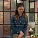 Victoria’s denim midi dress on The Young and the Restless