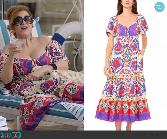 Vince Camuto Printed Tiered Maxi Dress worn by Barbara Howard (Sheryl Lee Ralph) on Abbott Elementary