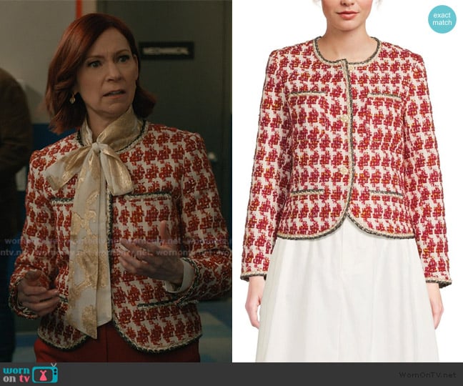 WDNY Tweed Button-Front Jacket worn by Elsbeth Tascioni (Carrie Preston) on Elsbeth