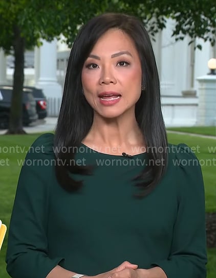 Weijia Jiang’s green dress on CBS Mornings