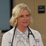 Kayla’s white print shirtdress on Days of our Lives