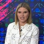 Jenna's white scalloped eyelet jacket on Today