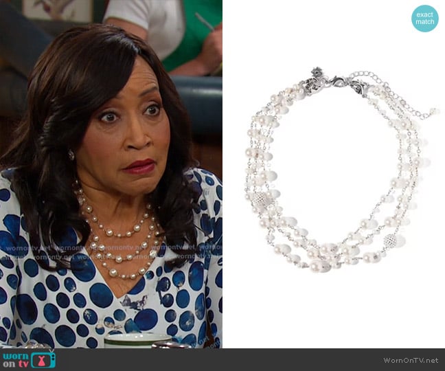 Paulina’s pearl layered necklace on Days of our Lives