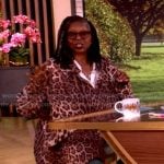 Whoopi’s leopard print oversized shirt on The View
