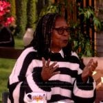 Whoopi's black and white striped sweater on The View