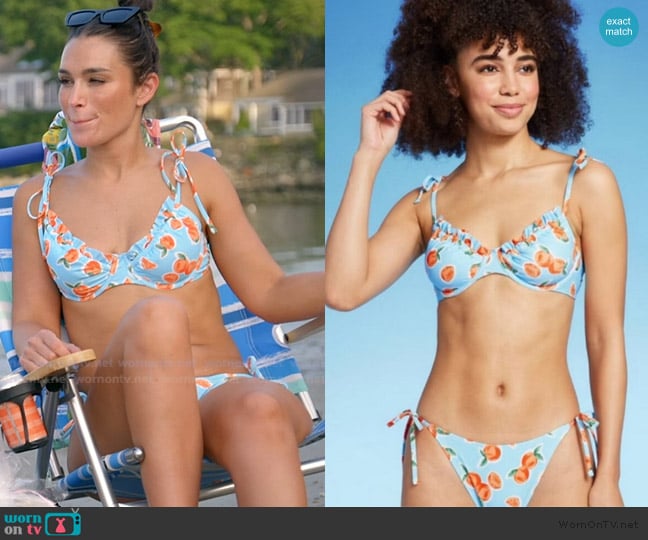 Wild Fable Blue and Orange Floral Bikini worn by Ashley Iaconetti on The Real Housewives of Rhode Island