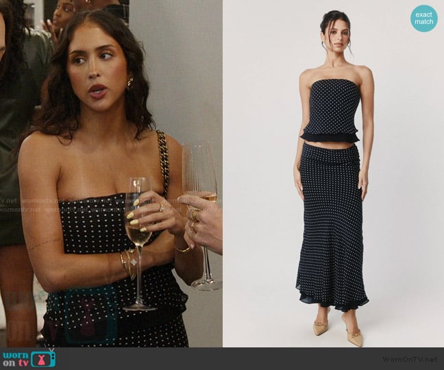 With Jean Priya Corset Top worn by Dara Levitan on Summer House