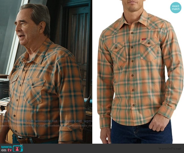 Wrangler Long Sleeve Plaid Shirt worn by Howard Markston (Beau Bridges) on Matlock