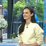 Olivia Perez’s yellow v-neck sweater and plaid skirt on Today