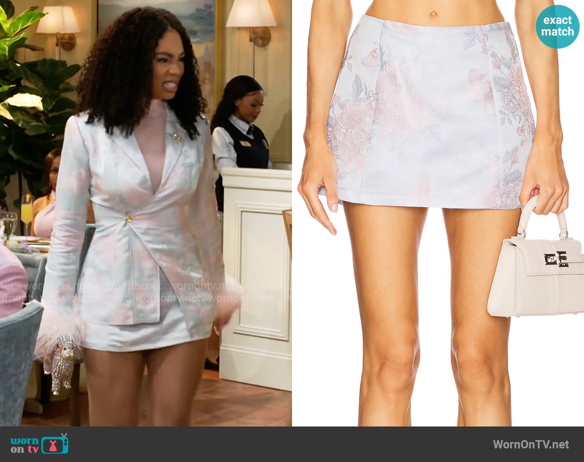 Yellow the Label Carter Skort in Azura worn by Chelsea Hamilton (RhonniRose Mantilla) on Beyond the Gates