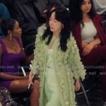 Yisoo’s pastel green ruffle coat on XO Kitty