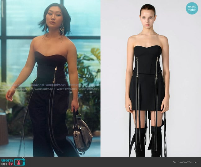 Yongdae Wool Bustier worn by Gigi (Christine Hwang) on XO Kitty