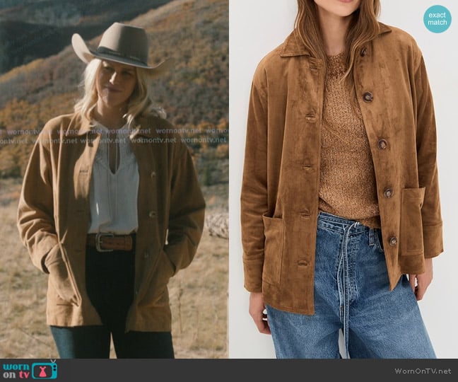 Z Supply Decker Faux Suede Chore Jacket worn by Dolly Weaver (Ellyn Jameson) on Marshals