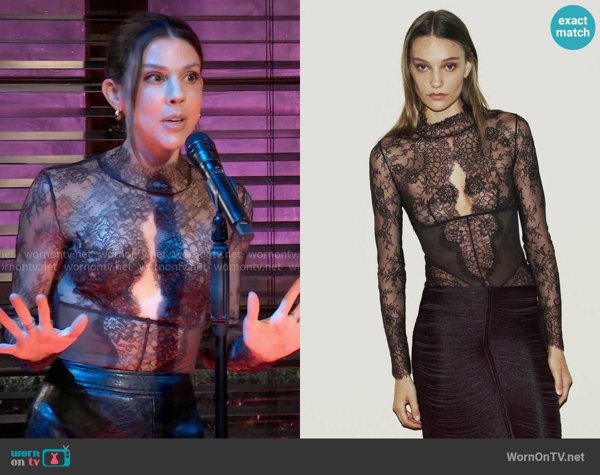 Kristina’s lace top on General Hospital