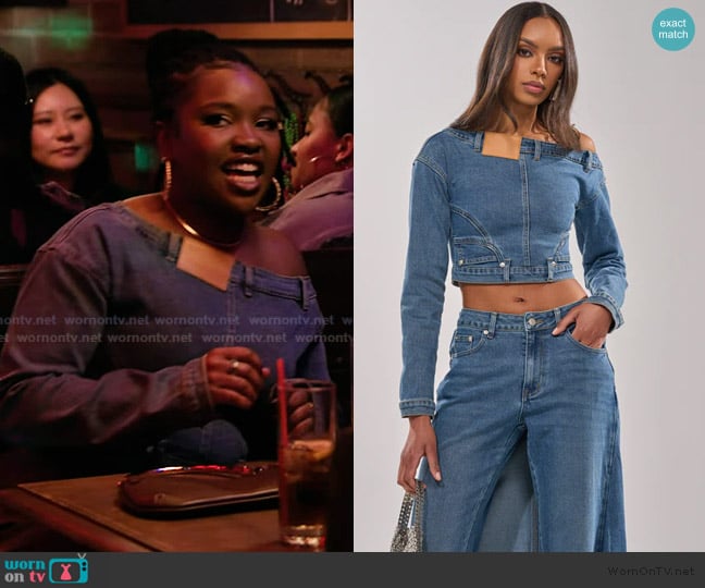 Zara Faux Leather Relaxed Fit Overshirt worn by Erika (Courtney Taylor) on Abbott Elementary