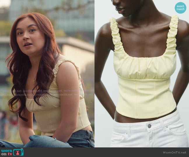Zara Ruched Top worn by Katherine Song-Covey (Anna Cathcart) on XO Kitty
