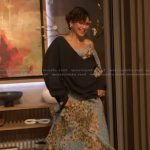 Zendaya’s mixed print layered outfit on The Drew Barrymore Show