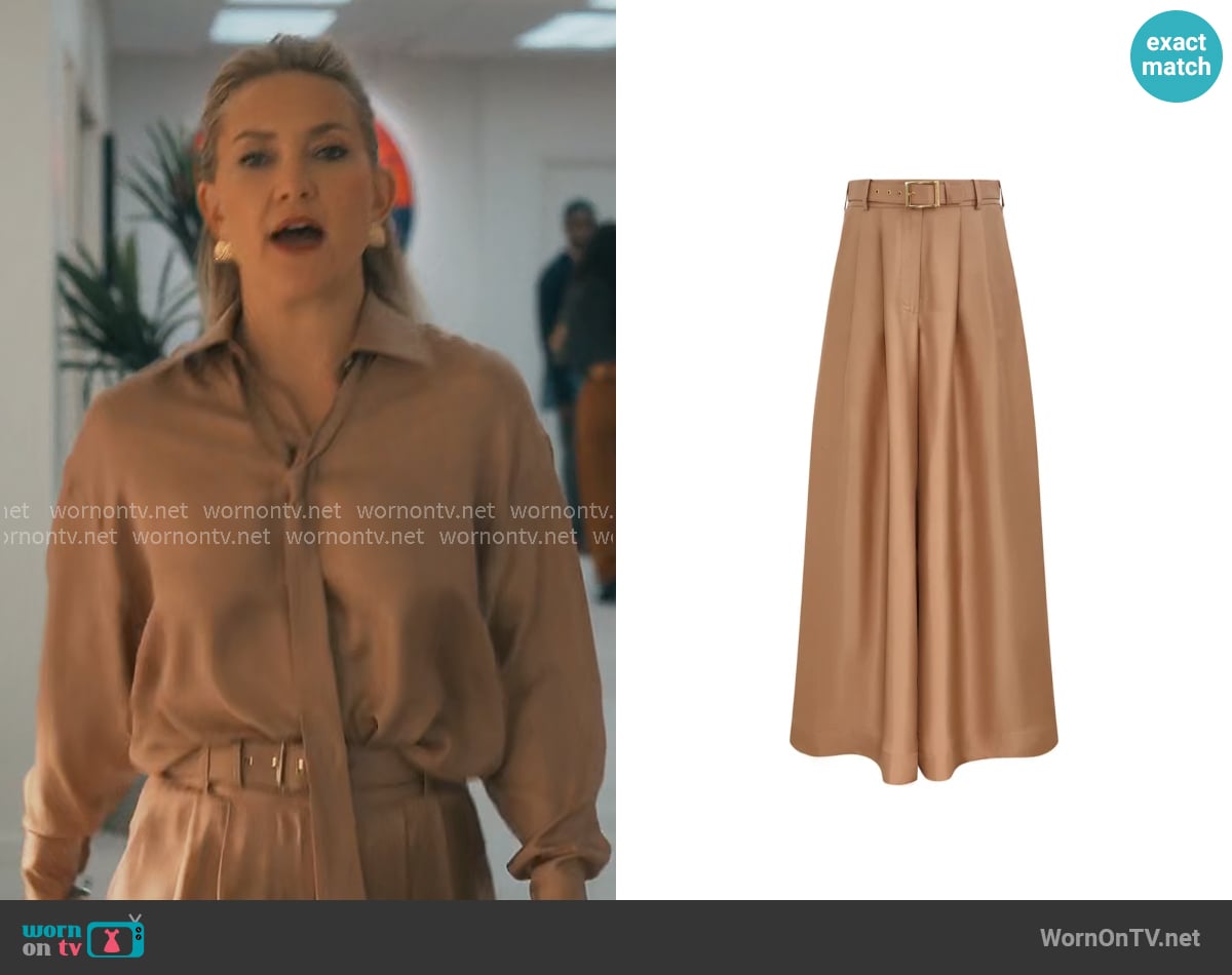 Isla’s taupe pants on Running Point