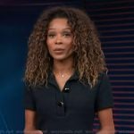 Zuri’s navy mini flare dress on Access Hollywood