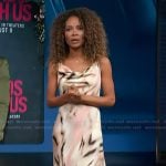 Zuri's abstract print dress on Access Hollywood
