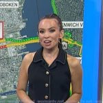 Adelle’s black sleeveless button front dress on Today