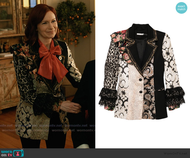 Elsbeth’s mixed print blazer on Elsbeth