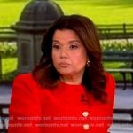 Ana’s red tweed jacket and pants on The View
