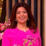 Ana’s pink floral embroidered dress on The View