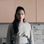 Andrea’s gray gathered waist sweatshirt on Marshals