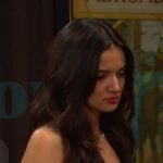 Ari’s green floral mini dress on Days of our Lives