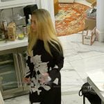 Bailey’s black floral maxi dress on Summer House