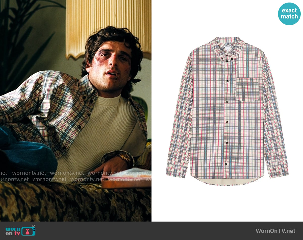 Nate’s plaid button down shirt on Euphoria