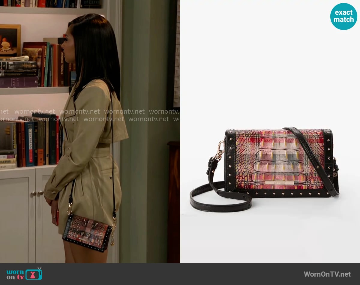 Brahmin Minuette Bag in Merryweather worn by Kat Richardson (Colby Muhammad) on Beyond the Gates
