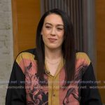 Breanna Stewart’s black horse print shirt on Good Morning America