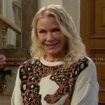 Brooke’s leopard graphic sweater on The Bold and the Beautiful