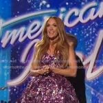 Carrie’s sequin strapless mini dress on American Idol