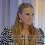Carrie’s black check jacket and mini dress on American Idol