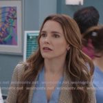 Cass’s brown plaid blazer on Greys Anatomy