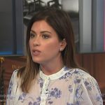 Chloe Melas’s white floral blouse on NBC News Daily