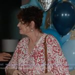 Sue Blevins’s floral print v-neck top on 9-1-1