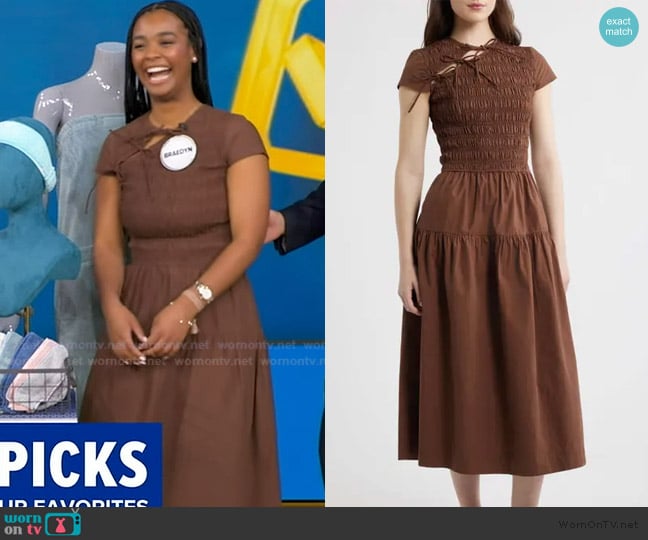 white christmas dresses Brown Warm Cotton Waffle Tier Maxi Dress 28