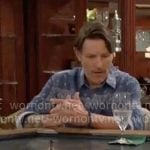 Daniel’s blue paisley shirt on The Young and the Restless