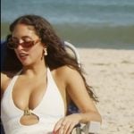 Dara’s white cutout swimsuit on Summer House