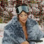 Dara’s blue fur jacket on Summer House
